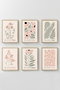Wallity Artsycllct14 Conjunto de 6 Pinturas Decorativas Enmarcadas